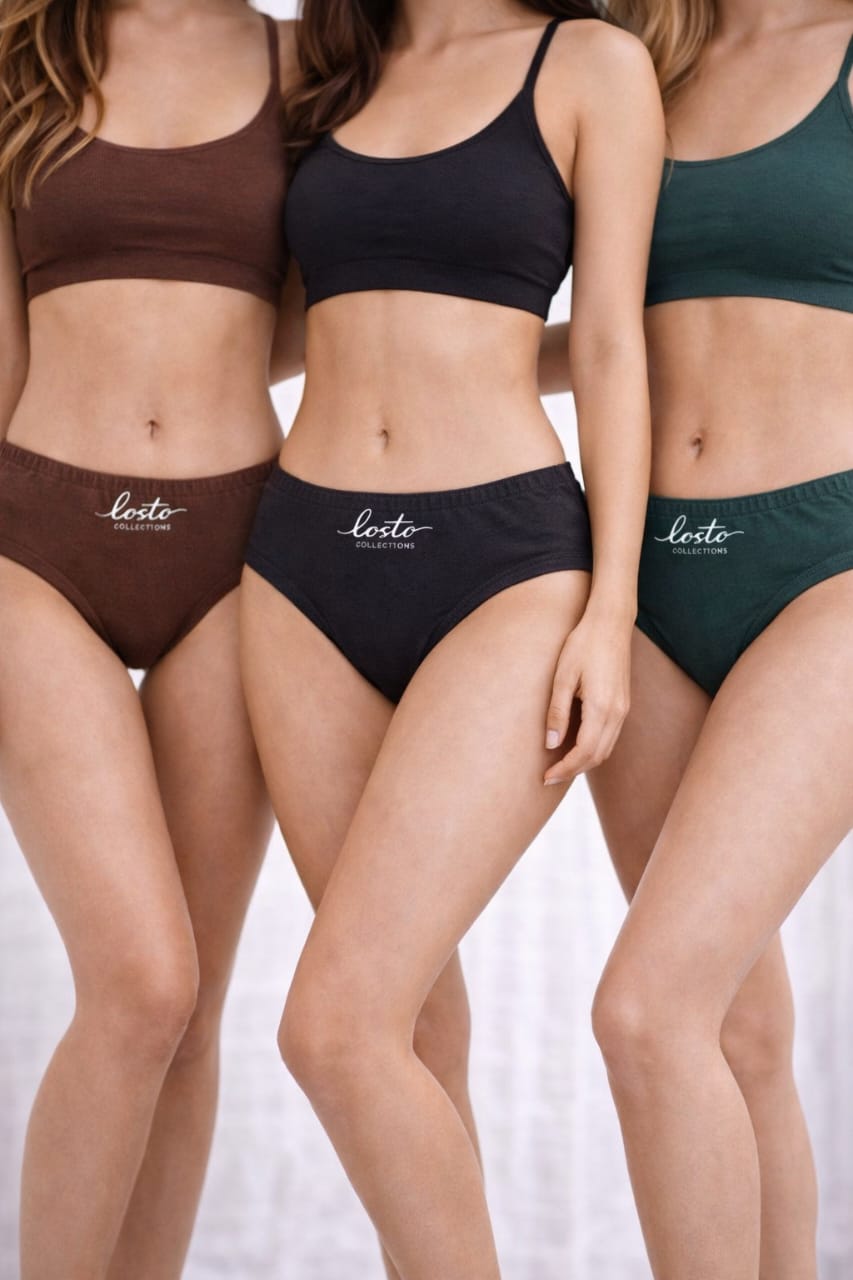 Pack of 3 Women’s Cotton Panties – Multicolor | Soft Breathable Everyday Comfort